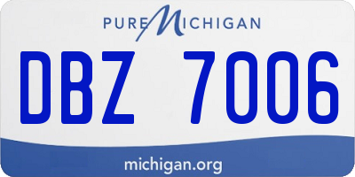 MI license plate DBZ7006