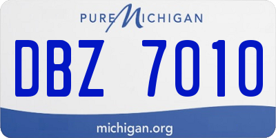 MI license plate DBZ7010