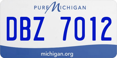 MI license plate DBZ7012