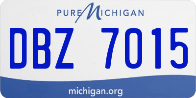 MI license plate DBZ7015