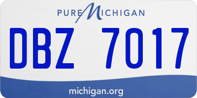 MI license plate DBZ7017