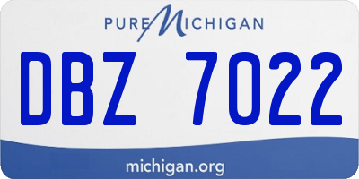 MI license plate DBZ7022