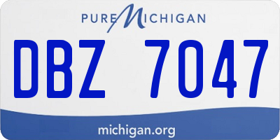 MI license plate DBZ7047