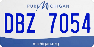 MI license plate DBZ7054