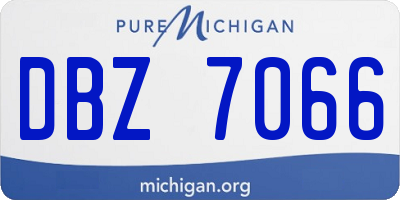 MI license plate DBZ7066