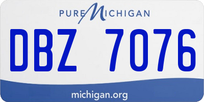 MI license plate DBZ7076