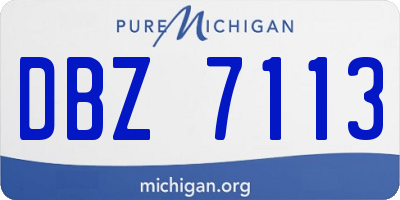 MI license plate DBZ7113