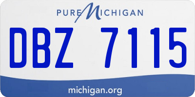 MI license plate DBZ7115