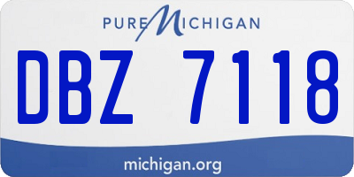 MI license plate DBZ7118