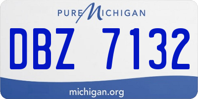 MI license plate DBZ7132