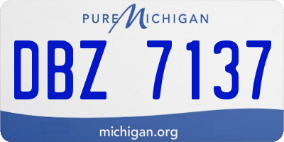 MI license plate DBZ7137