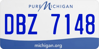 MI license plate DBZ7148