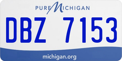 MI license plate DBZ7153