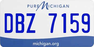 MI license plate DBZ7159