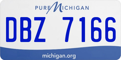 MI license plate DBZ7166