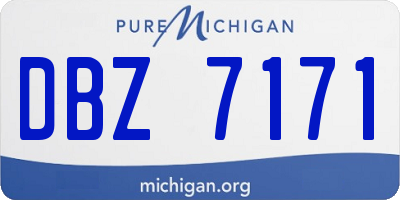 MI license plate DBZ7171