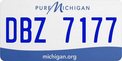 MI license plate DBZ7177