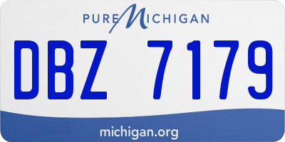 MI license plate DBZ7179