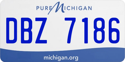 MI license plate DBZ7186