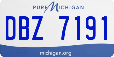 MI license plate DBZ7191