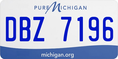 MI license plate DBZ7196