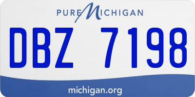 MI license plate DBZ7198