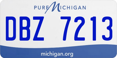 MI license plate DBZ7213