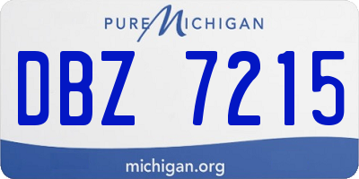 MI license plate DBZ7215