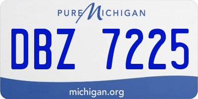 MI license plate DBZ7225