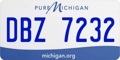 MI license plate DBZ7232