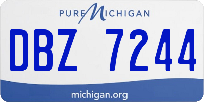 MI license plate DBZ7244