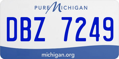 MI license plate DBZ7249