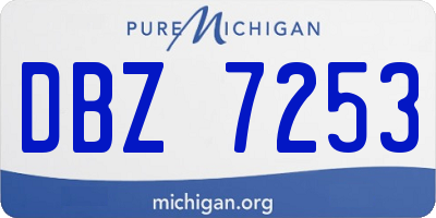 MI license plate DBZ7253