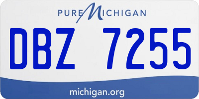 MI license plate DBZ7255