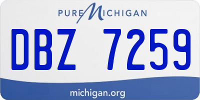 MI license plate DBZ7259