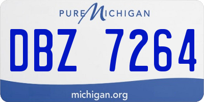 MI license plate DBZ7264