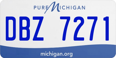 MI license plate DBZ7271