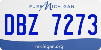 MI license plate DBZ7273