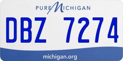 MI license plate DBZ7274