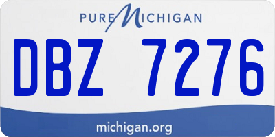 MI license plate DBZ7276