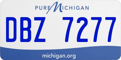 MI license plate DBZ7277