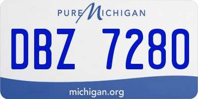 MI license plate DBZ7280