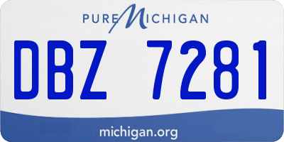 MI license plate DBZ7281