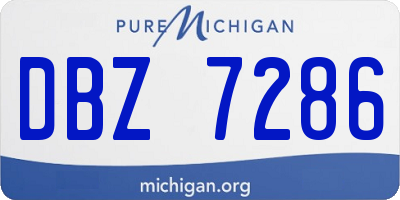 MI license plate DBZ7286