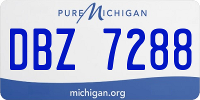 MI license plate DBZ7288