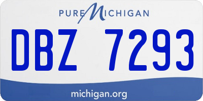 MI license plate DBZ7293