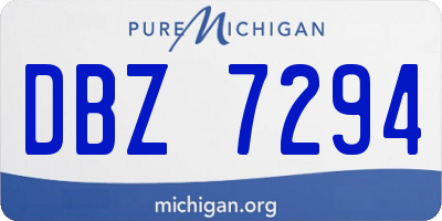 MI license plate DBZ7294