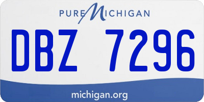 MI license plate DBZ7296