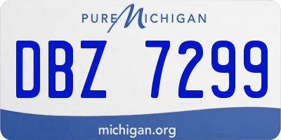 MI license plate DBZ7299