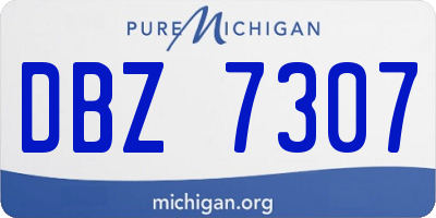 MI license plate DBZ7307